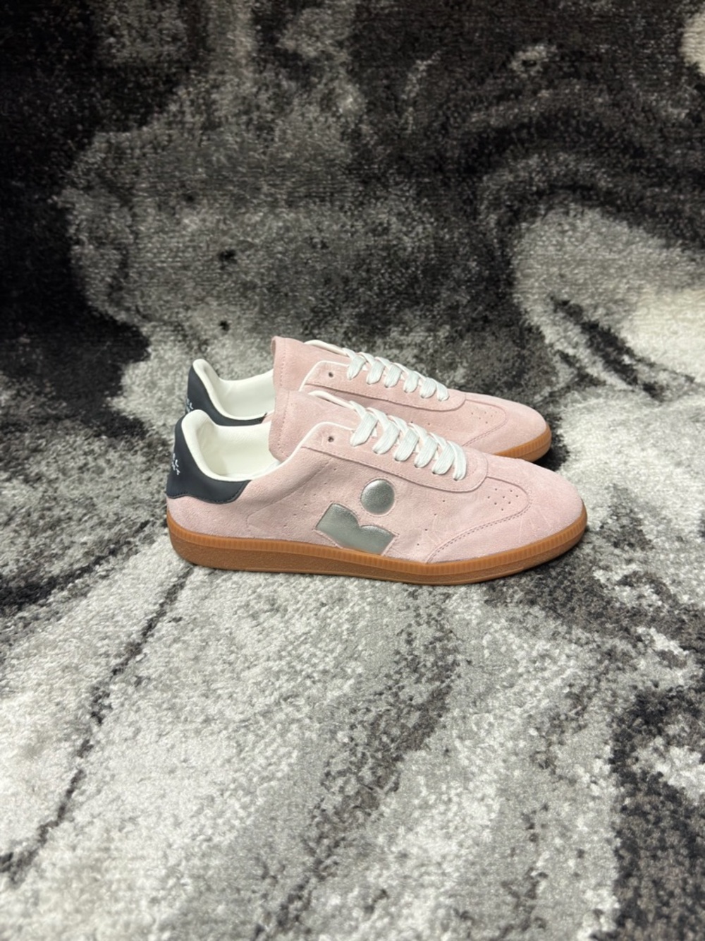 Isabel Marant Women’s Bryce Lace Sneaker White Pink Size 39 40 - Picture 3 of 6